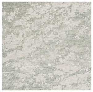 Safavieh Pine Hand-tufted Wool Area Rug - Modern Abstract Design For Stylish Living Spaces, 4x6 Feet Sage Green ,Ivory Wool Pile Pne403w-6