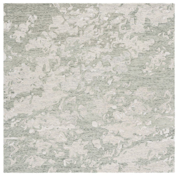 Safavieh Pine Hand-tufted Wool Area Rug - Modern Abstract Design For Stylish Living Spaces, 4x6 Feet Sage Green ,Ivory Wool Pile Pne403w-6