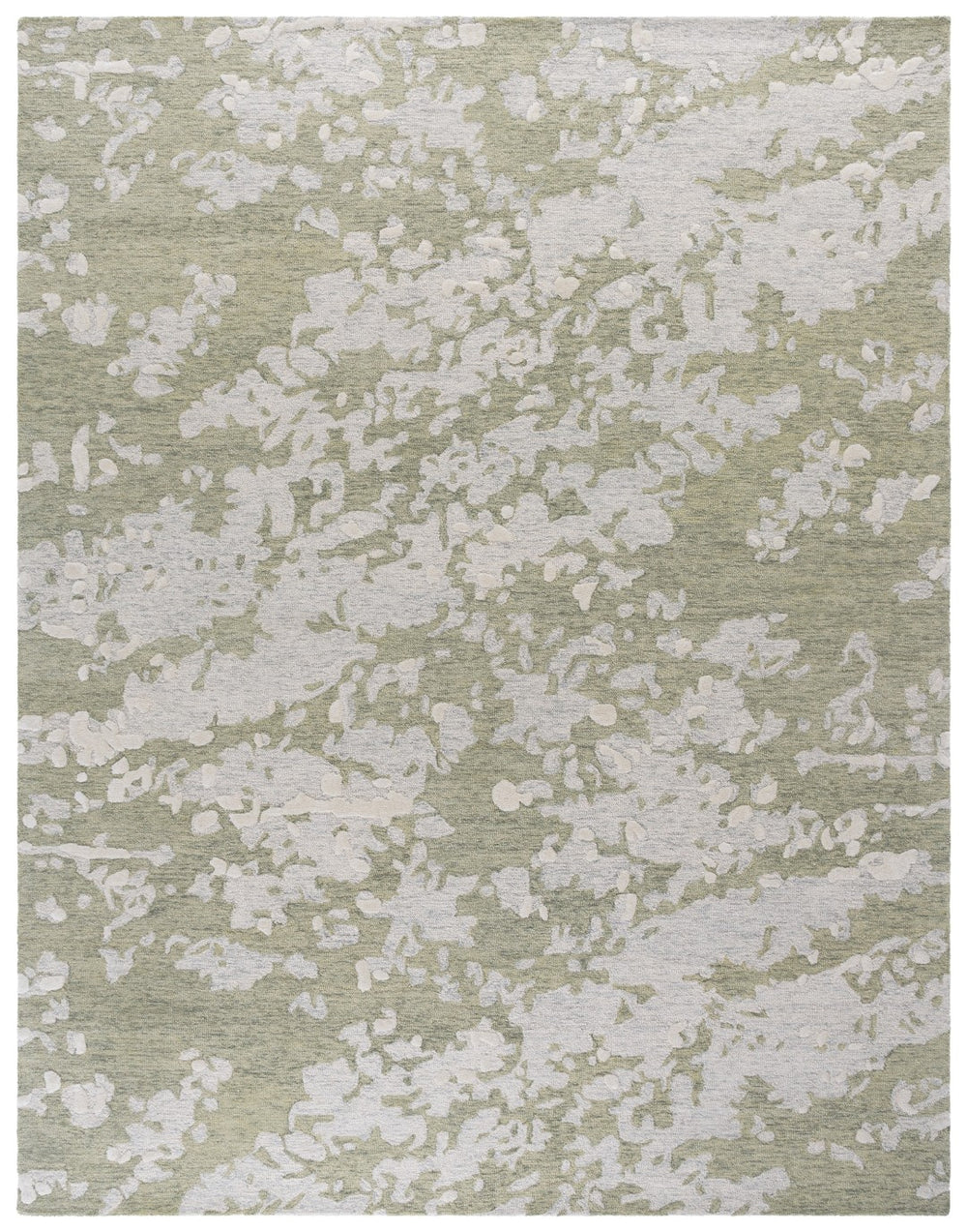 Safavieh Pine Hand-tufted Wool Area Rug - Modern Abstract Design For Stylish Living Spaces, 4x6 Feet Sage Green ,Ivory Wool Pile Pne403w-6