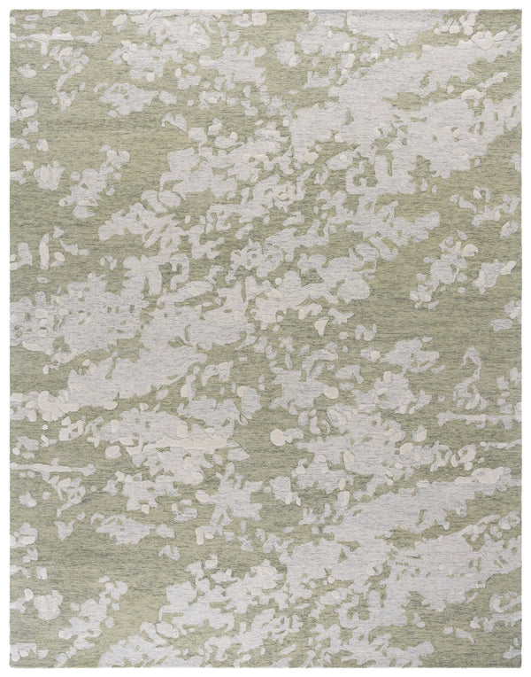 Safavieh Pine Hand-tufted Wool Area Rug - Modern Abstract Design For Stylish Living Spaces, 4x6 Feet Sage Green ,Ivory Wool Pile Pne403w-6
