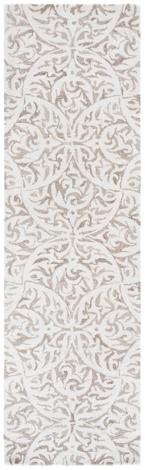 Safavieh Pine Hand-tufted Floral Runner Rug - Luxurious Wool Blend, Perfect For Hallways & Living Spaces Beige ,Ivory 85% Wool,15% Cotton Pne404b-28
