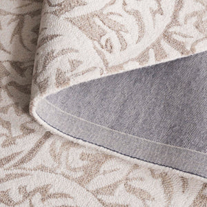 Safavieh Pine Hand Tufted Area Rug - Luxurious Floral Design For Elegant Home Décor, Crafted In India Beige ,Ivory 85% Wool,15% Cotton Pne404b-4