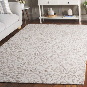 Safavieh Pine Hand-tufted Floral Runner Rug - Luxurious Wool Blend, Perfect For Hallways & Living Spaces Beige ,Ivory 85% Wool,15% Cotton Pne404b-5