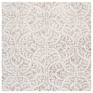 Safavieh Pine Hand-tufted Floral Runner Rug - Luxurious Wool Blend, Perfect For Hallways & Living Spaces Beige ,Ivory 85% Wool,15% Cotton Pne404b-6sq