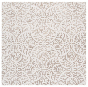 Safavieh Pine Hand Tufted Area Rug - Luxurious Floral Design For Elegant Home Décor, Crafted In India Beige ,Ivory 85% Wool,15% Cotton Pne404b-4