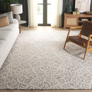 Safavieh Pine Hand-tufted Floral Runner Rug - Luxurious Wool Blend, Perfect For Hallways & Living Spaces Beige ,Ivory 85% Wool,15% Cotton Pne404b-8