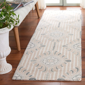 Safavieh Pine Hand-tufted Area Rug For Elegant Home Décor | Luxurious Wool & Cotton Blend With Floral Design Beige ,Ivory 85% Wool,15% Cotton Pne405a-6