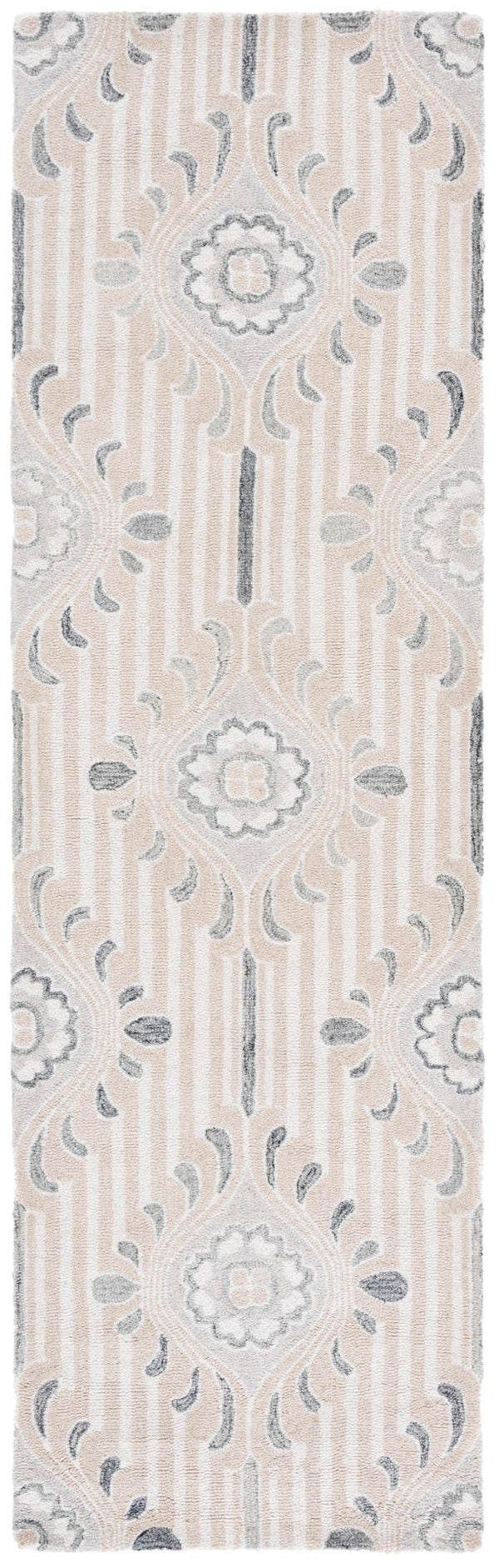 Safavieh Pine Hand-tufted Area Rug For Elegant Home Décor | Luxurious Wool & Cotton Blend With Floral Design Beige ,Ivory 85% Wool,15% Cotton Pne405a-6