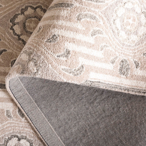 Safavieh Pine Hand-tufted Area Rug For Elegant Home Décor | Luxurious Wool & Cotton Blend With Floral Design Beige ,Ivory 85% Wool,15% Cotton Pne405a-6