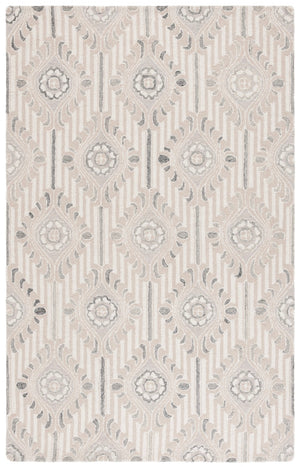 Safavieh Pine Hand-tufted Area Rug For Elegant Home Décor | Luxurious Wool & Cotton Blend With Floral Design Beige ,Ivory 85% Wool,15% Cotton Pne405a-6