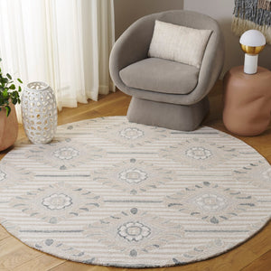 Safavieh Pine Hand-tufted Area Rug For Elegant Home Décor | Luxurious Wool & Cotton Blend With Floral Design Beige ,Ivory 85% Wool,15% Cotton Pne405a-6