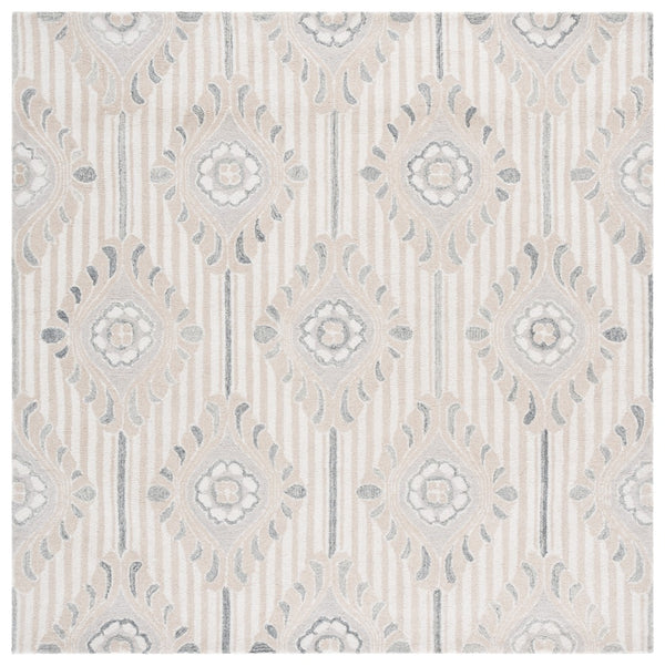 Safavieh Pine Hand-tufted Area Rug For Elegant Home Décor | Luxurious Wool & Cotton Blend With Floral Design Beige ,Ivory 85% Wool,15% Cotton Pne405a-6