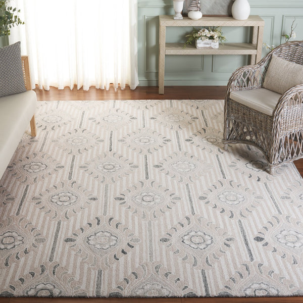 Safavieh Pine Elegant Floral Runner Rug – Luxurious Hand-tufted Design For Timeless Home Décor Appeal Beige ,Ivory 85% Wool,15% Cotton Pne405a-8