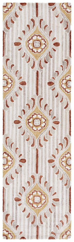 Safavieh Pine Elegant Floral Runner Rug – Luxurious Hand-tufted Design For Timeless Home Décor Appeal Beige ,Gold 85% Wool,15% Cotton Pne405d-28