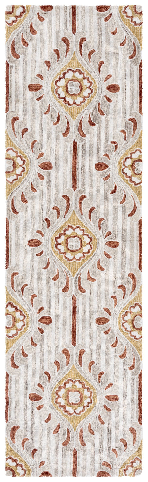 Safavieh Pine Elegant Floral Runner Rug – Luxurious Hand-tufted Design For Timeless Home Décor Appeal Beige ,Gold 85% Wool,15% Cotton Pne405d-28