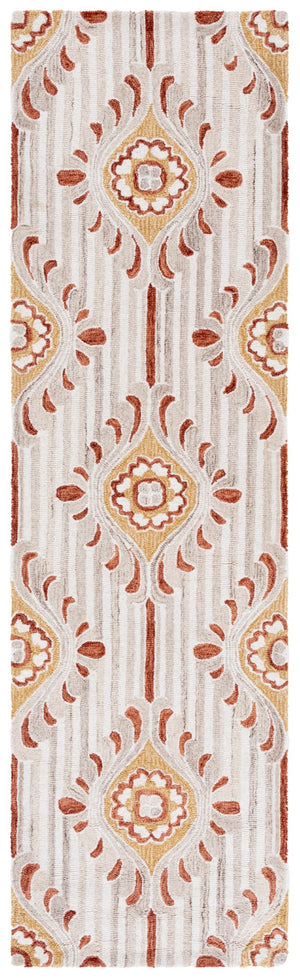 Safavieh Pine Hand-tufted Area Rug For Elegant Home Décor | Luxurious Wool & Cotton Blend With Floral Design Beige ,Gold 85% Wool,15% Cotton Pne405d-6