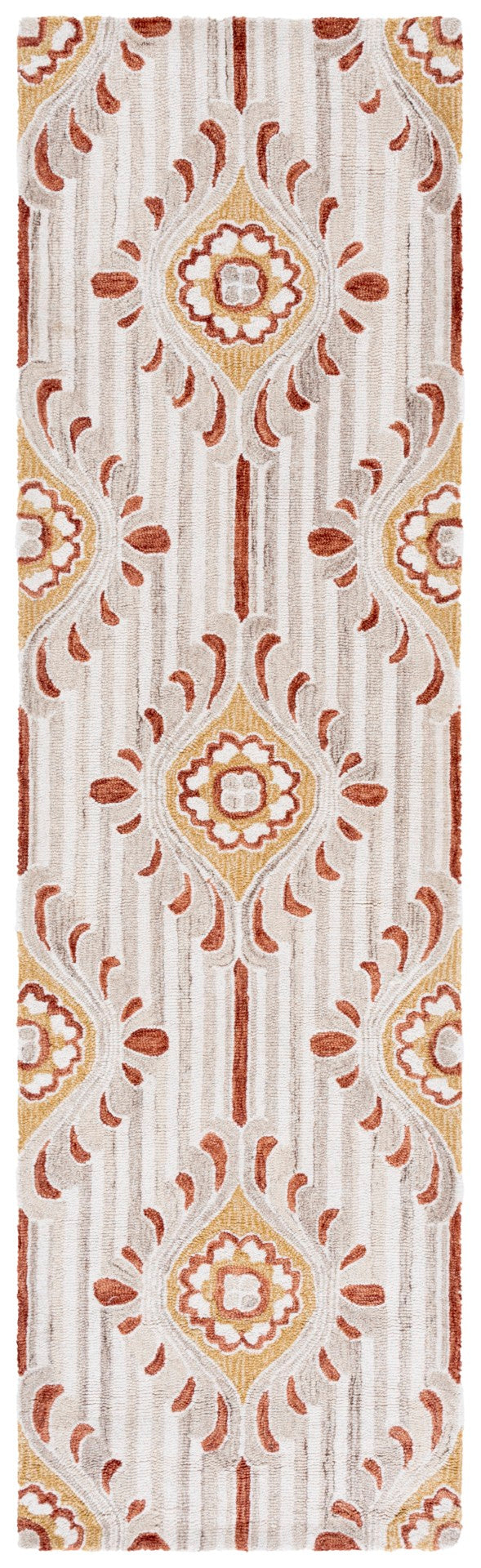Safavieh Pine Hand-tufted Area Rug For Elegant Home Décor | Luxurious Wool & Cotton Blend With Floral Design Beige ,Gold 85% Wool,15% Cotton Pne405d-6
