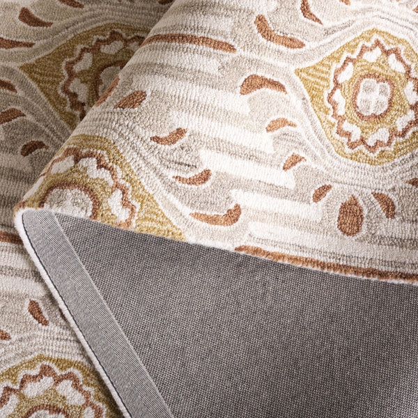 Safavieh Pine Elegant Floral Runner Rug – Luxurious Hand-tufted Design For Timeless Home Décor Appeal Beige ,Gold 85% Wool,15% Cotton Pne405d-5