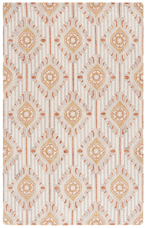 Safavieh Pine Hand-tufted Area Rug For Elegant Home Décor | Luxurious Wool & Cotton Blend With Floral Design Beige ,Gold 85% Wool,15% Cotton Pne405d-6