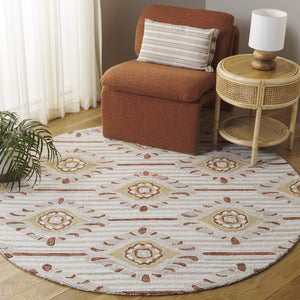 Safavieh Pine Elegant Floral Runner Rug – Luxurious Hand-tufted Design For Timeless Home Décor Appeal Beige ,Gold 85% Wool,15% Cotton Pne405d-6r