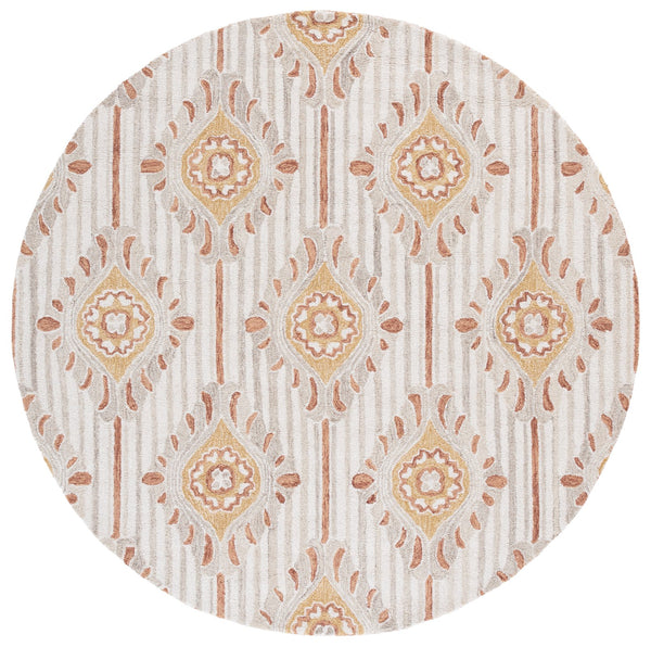 Safavieh Pine Elegant Floral Runner Rug – Luxurious Hand-tufted Design For Timeless Home Décor Appeal Beige ,Gold 85% Wool,15% Cotton Pne405d-6r