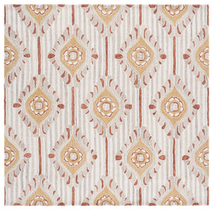 Safavieh Pine Hand-tufted Area Rug For Elegant Home Décor | Luxurious Wool & Cotton Blend With Floral Design Beige ,Gold 85% Wool,15% Cotton Pne405d-6