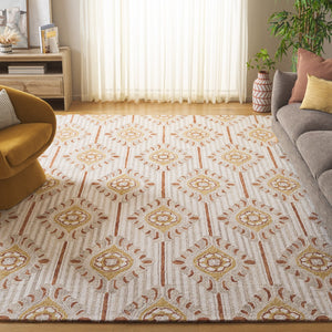 Safavieh Pine Hand-tufted Area Rug For Elegant Home Décor | Luxurious Wool & Cotton Blend With Floral Design Beige ,Gold 85% Wool,15% Cotton Pne405d-6