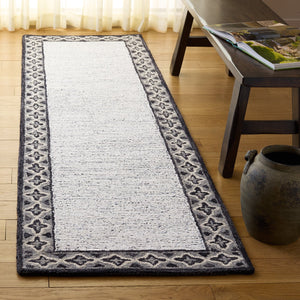 Safavieh Pine Hand-tufted Runner Rug - Luxurious Wool Design To Elevate Your Modern Home Decor Today! Charcoal ,Ivory Wool Pile Pne501h-28