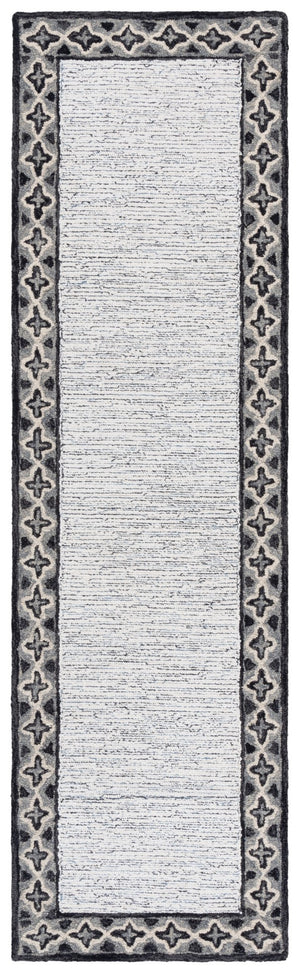 Safavieh Pine Modern Hand-tufted Area Rug - Luxurious Wool Accent For Trendy Home Decor And Style Charcoal ,Ivory Wool Pile Pne501h-6sq