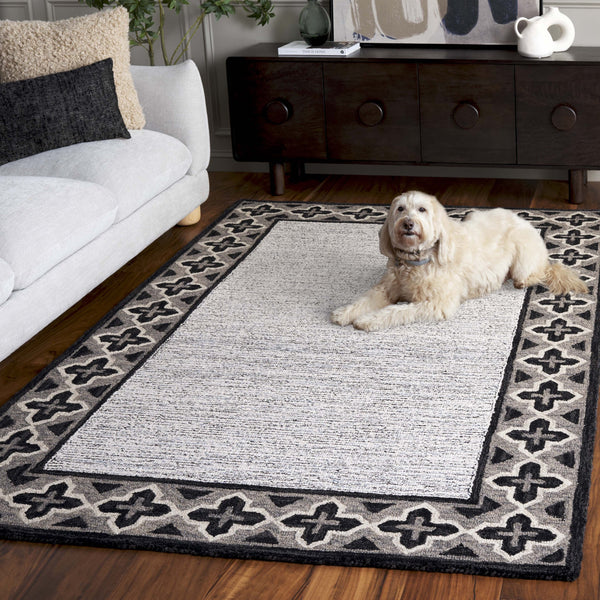 Safavieh Pine Hand-tufted Runner Rug - Luxurious Wool Design To Elevate Your Modern Home Decor Today! Charcoal ,Ivory Wool Pile Pne501h-5