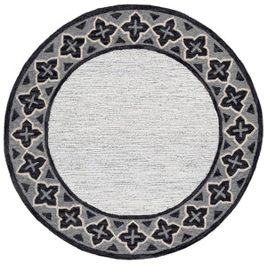Safavieh Pine Modern Hand-tufted Area Rug - Luxurious Wool Accent For Trendy Home Decor And Style Charcoal ,Ivory Wool Pile Pne501h-6sq