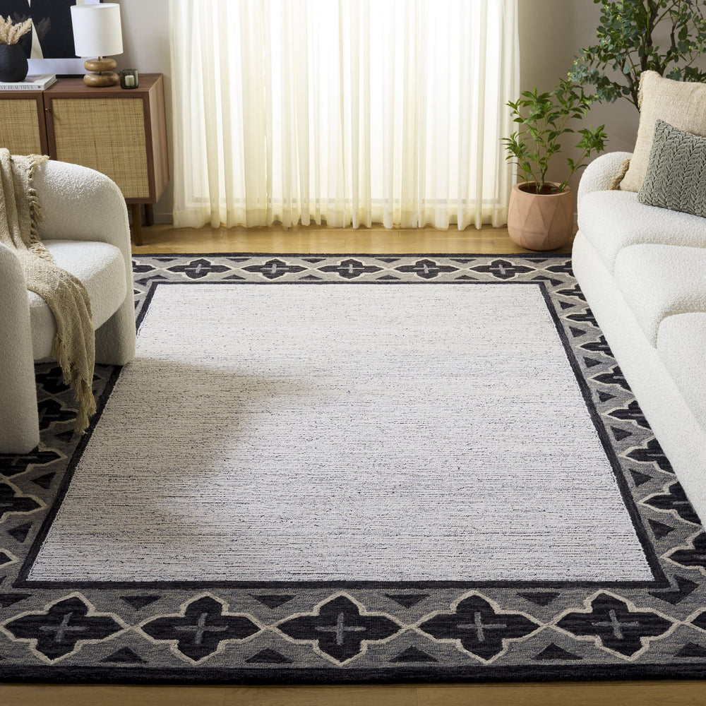 Safavieh Pine Hand-tufted Runner Rug - Luxurious Wool Design To Elevate Your Modern Home Decor Today! Charcoal ,Ivory Wool Pile Pne501h-8