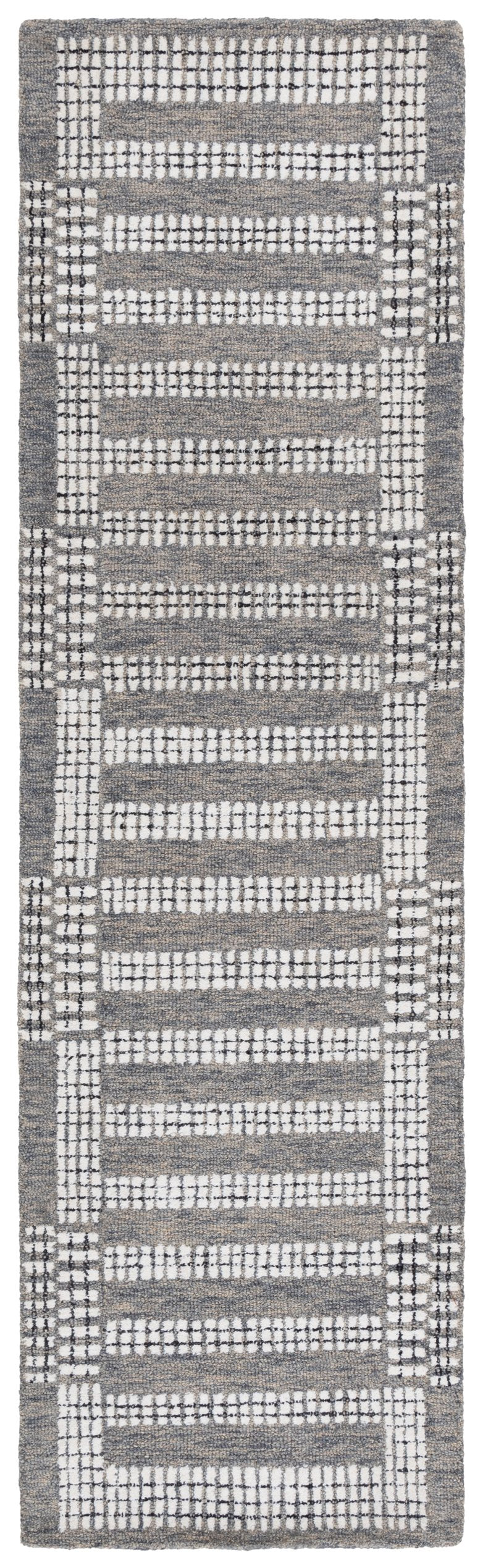 Safavieh Pine Hand-Tufted Grey Ivory Wool Rug With Subtle Geometric Motif — Durable, Plush Low-Profile Design 6'-0" x 6'-0" PNE502F-6SQ