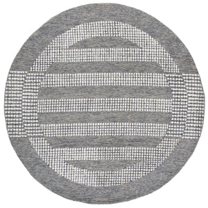 Safavieh Pine Hand-Tufted Grey Ivory Wool Rug With Subtle Geometric Motif — Durable, Plush Low-Profile Design 6'-0" x 6'-0" PNE502F-6SQ
