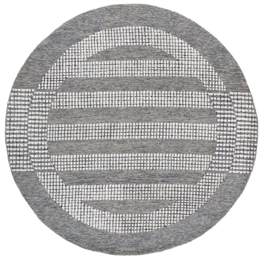 Safavieh Pine Hand-Tufted Wool Rug 8X10 Modern Grey And Ivory Geometric Design Low-Profile Durable Luxury 8'-0" x 10'-0" PNE502F-8