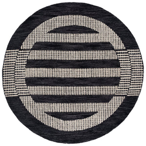 Safavieh Pine Hand-Tufted Charcoal & Ivory Wool Rug — Modern Geometric Low-Profile Design, Durable Comfort 8'-0" x 10'-0" PNE502H-8