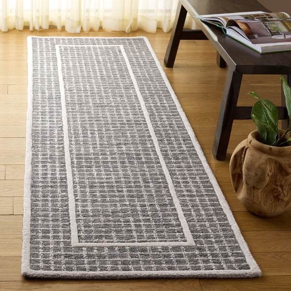 Safavieh Pine Elegant Hand-tufted Area Rug - Luxurious Wool Pile For Comfort, Style, And Everyday Use Grey ,Ivory Wool Pile Pne503f-4