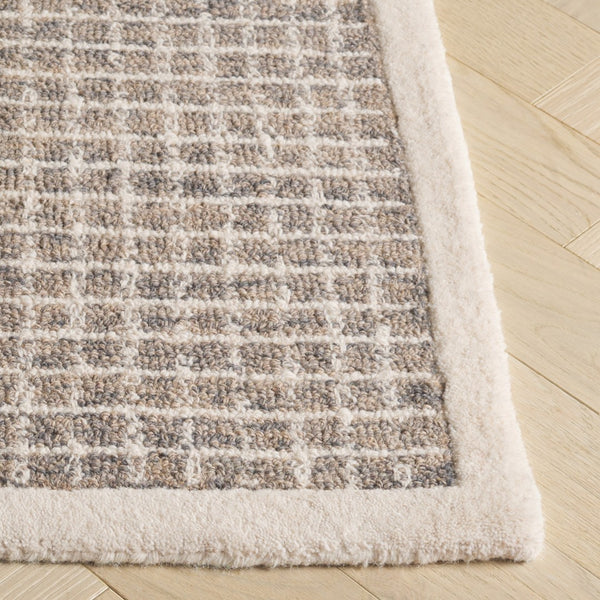 Safavieh Pine Elegant Hand-tufted Area Rug - Luxurious Wool Pile For Comfort, Style, And Everyday Use Grey ,Ivory Wool Pile Pne503f-4