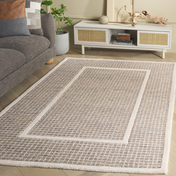 Safavieh Pine Elegant Hand-tufted Area Rug - Luxurious Wool Pile For Comfort, Style, And Everyday Use Grey ,Ivory Wool Pile Pne503f-4