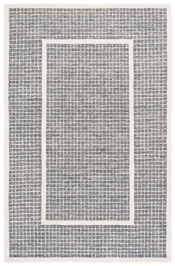 Safavieh Pine Area Rug - Hand-tufted Luxury Wool Runner For Modern Home Decor In Stylish Neutral Tones Grey ,Ivory Wool Pile Pne503f-5