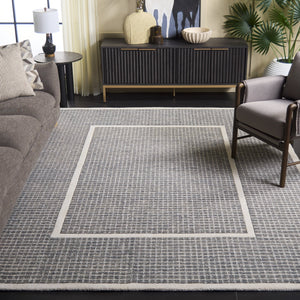 Safavieh Pine Area Rug - Hand-tufted Luxury Wool Runner For Modern Home Decor In Stylish Neutral Tones Grey ,Ivory Wool Pile Pne503f-8