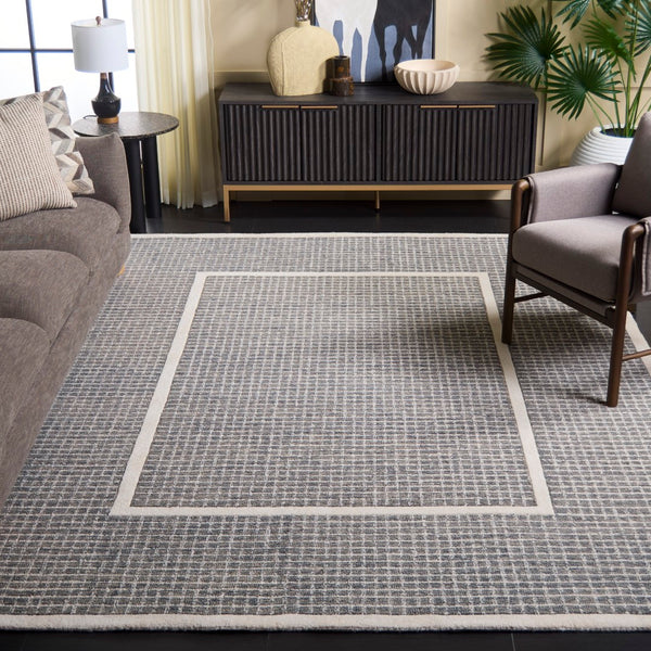 Safavieh Pine Elegant Hand-tufted Area Rug - Luxurious Wool Pile For Comfort, Style, And Everyday Use Grey ,Ivory Wool Pile Pne503f-4