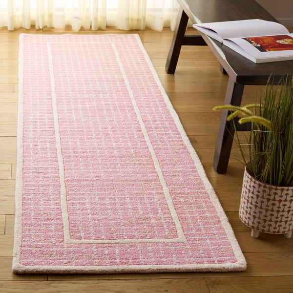 Safavieh Pine Elegant Hand-tufted Area Rug - Luxurious Wool Pile For Comfort, Style, And Everyday Use Pink ,Ivory Wool Pile Pne503u-4