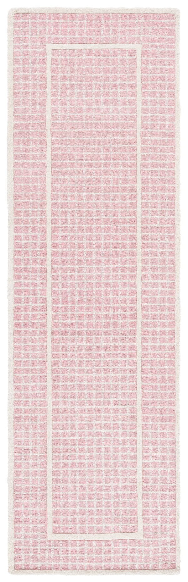 Safavieh Pine Area Rug - Hand-tufted Luxury Wool Runner For Modern Home Decor In Stylish Neutral Tones Pink ,Ivory Wool Pile Pne503u-28