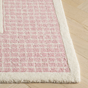 Safavieh Pine Area Rug - Hand-tufted Luxury Wool Runner For Modern Home Decor In Stylish Neutral Tones Pink ,Ivory Wool Pile Pne503u-5