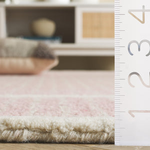 Safavieh Pine Area Rug - Hand-tufted Luxury Wool Runner For Modern Home Decor In Stylish Neutral Tones Pink ,Ivory Wool Pile Pne503u-5