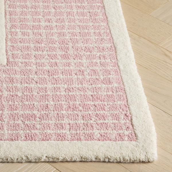 Safavieh Pine Elegant Hand-tufted Area Rug - Luxurious Wool Pile For Comfort, Style, And Everyday Use Pink ,Ivory Wool Pile Pne503u-4