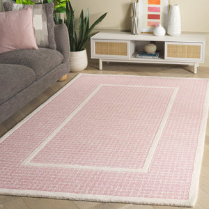 Safavieh Pine Area Rug - Hand-tufted Luxury Wool Runner For Modern Home Decor In Stylish Neutral Tones Pink ,Ivory Wool Pile Pne503u-5