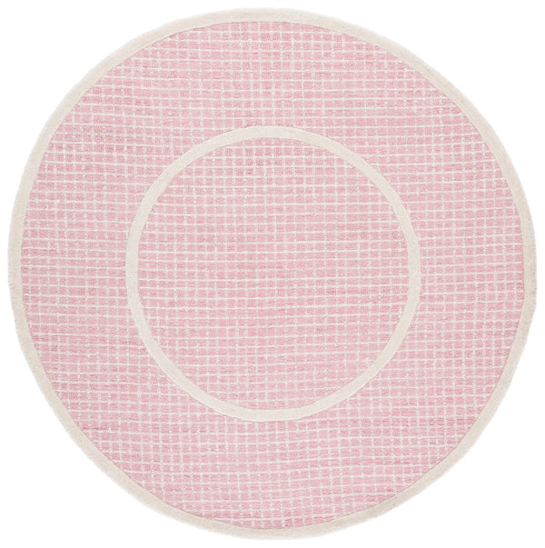 Safavieh Pine Elegant Hand-tufted Area Rug - Luxurious Wool Pile For Comfort, Style, And Everyday Use Pink ,Ivory Wool Pile Pne503u-4