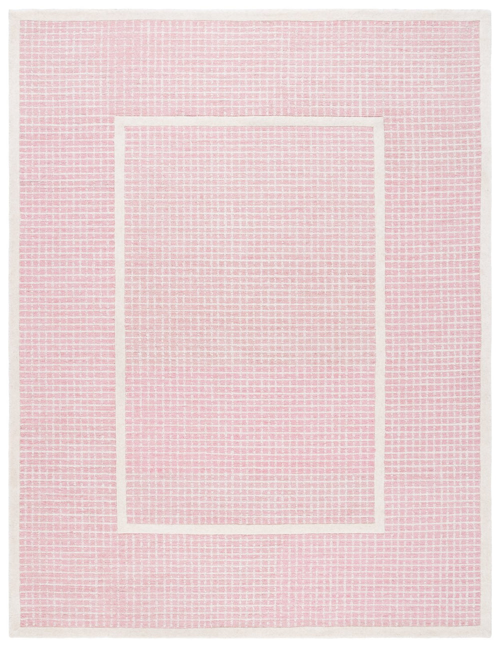 Safavieh Pine Area Rug - Hand-tufted Luxury Wool Runner For Modern Home Decor In Stylish Neutral Tones Pink ,Ivory Wool Pile Pne503u-8